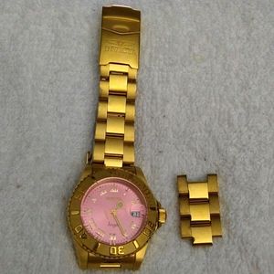Gold Invicta Angel w/Pink Dial